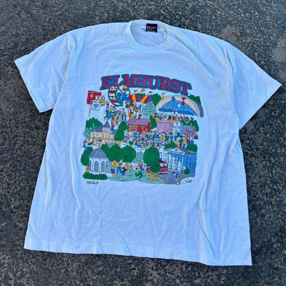 Vintage 90's 1993 Elmhurst Destination Shirt Size xl